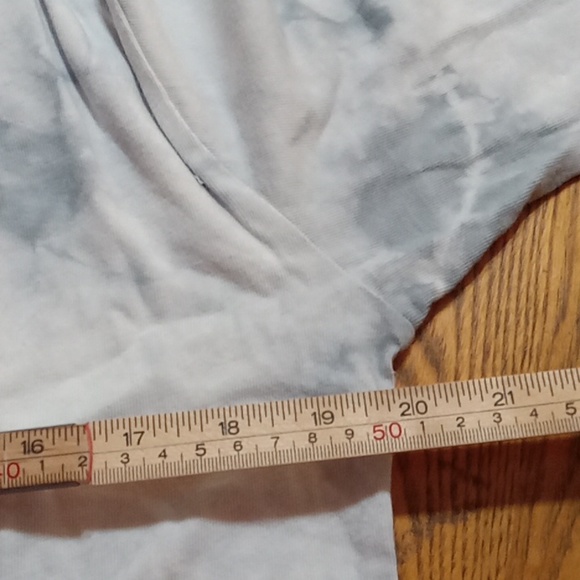 LACAUSA WOMENS SMALL Top Shirt NEW Casual TIE DYE WHITE GRAY ORGANIC COTTON Grey - Picture 3 of 5